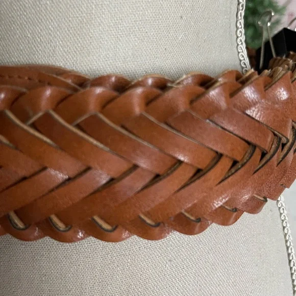 Ann Taylor Braided Brown Leather Belt
